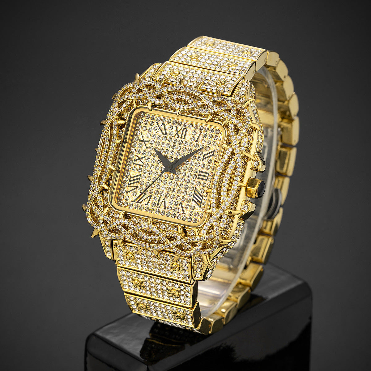 Square Zircon Diamond Quartz Watch
