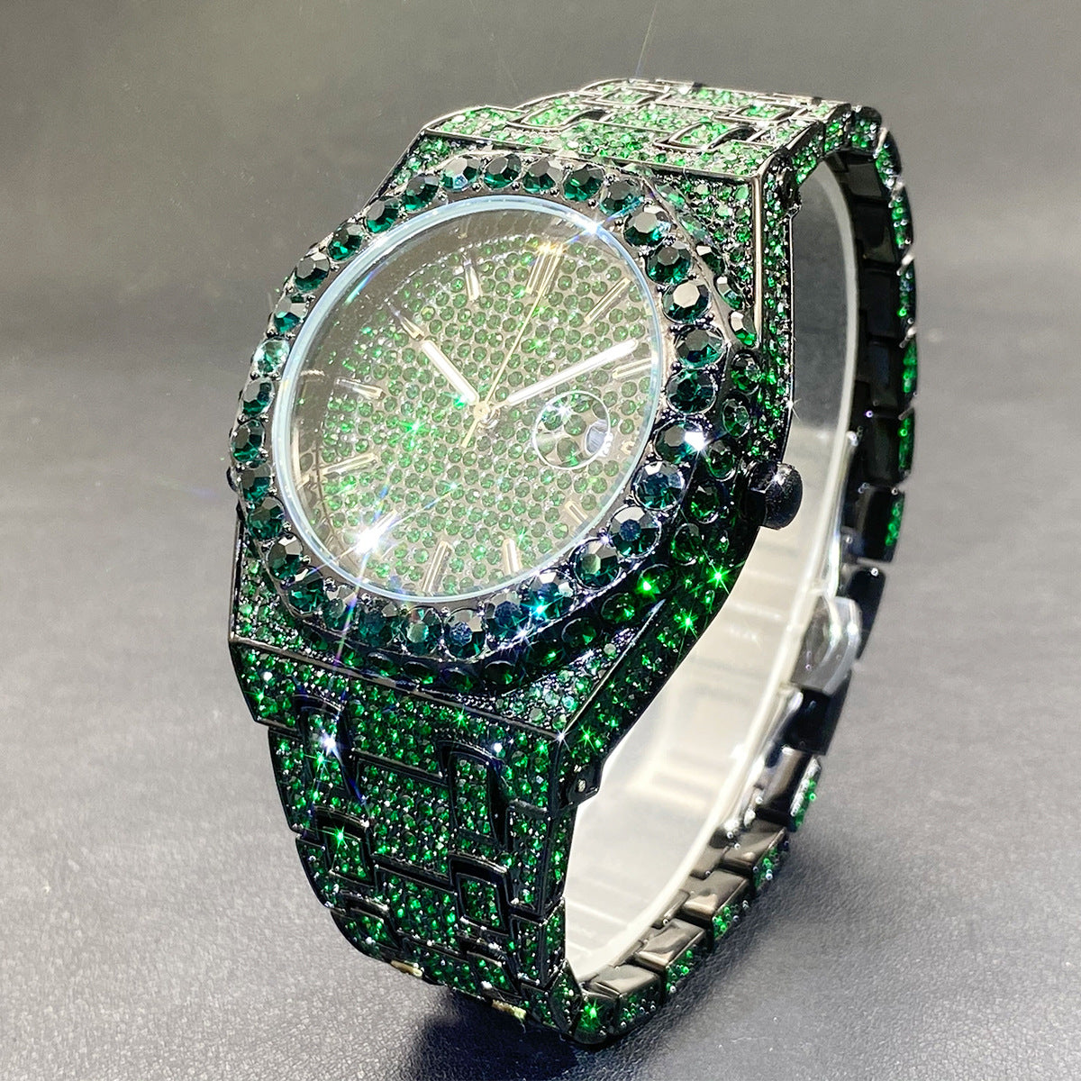 Diamond Blue Quartz Watch