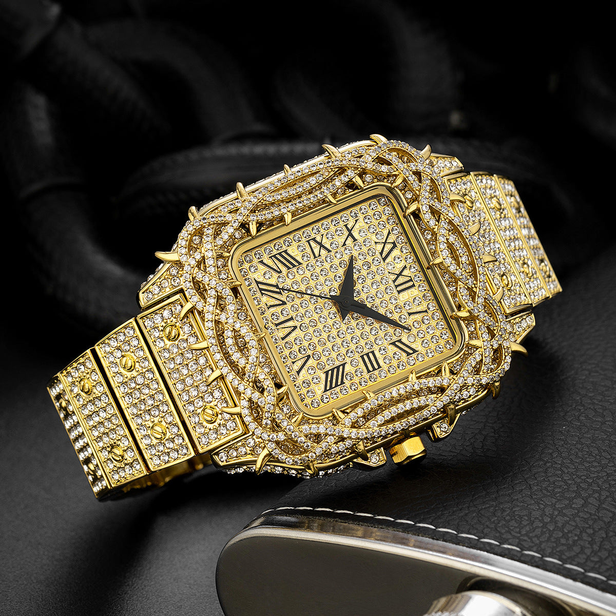 Square Zircon Diamond Quartz Watch
