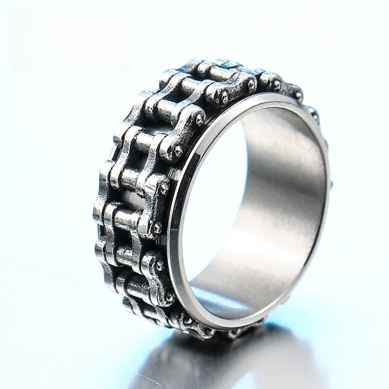 Geometric Stainless Steel Ring