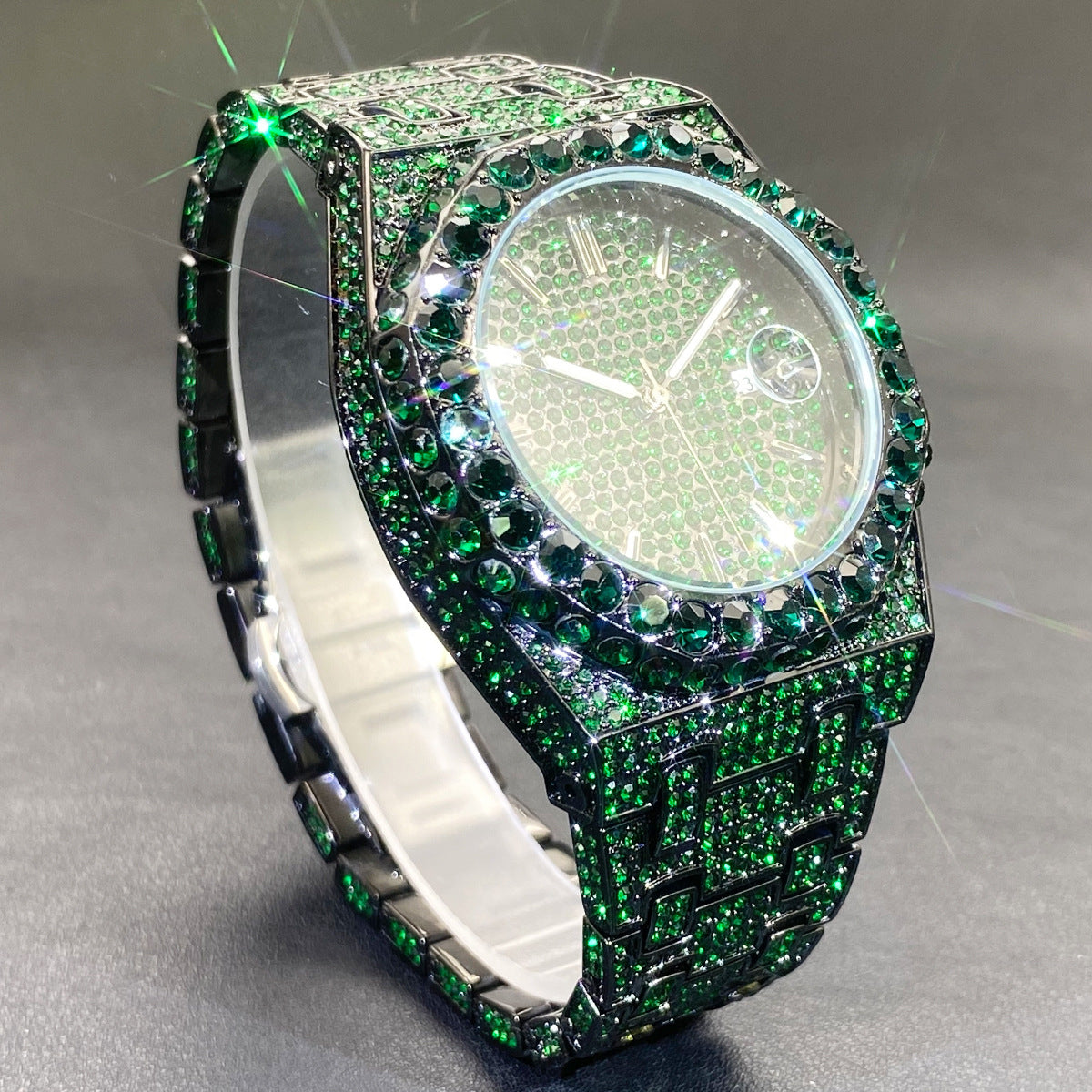 Diamond Blue Quartz Watch