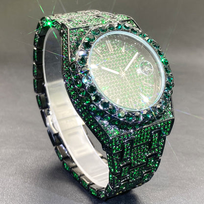 Diamond Blue Quartz Watch