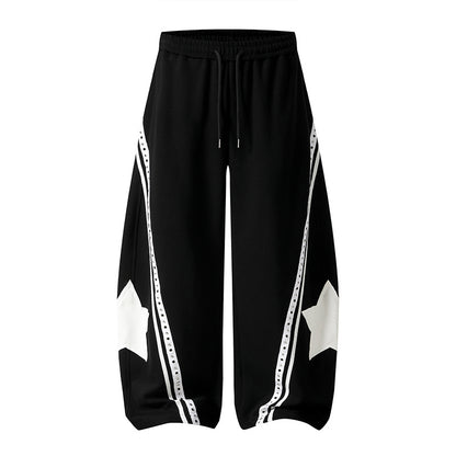 Retro Star Print Joggers