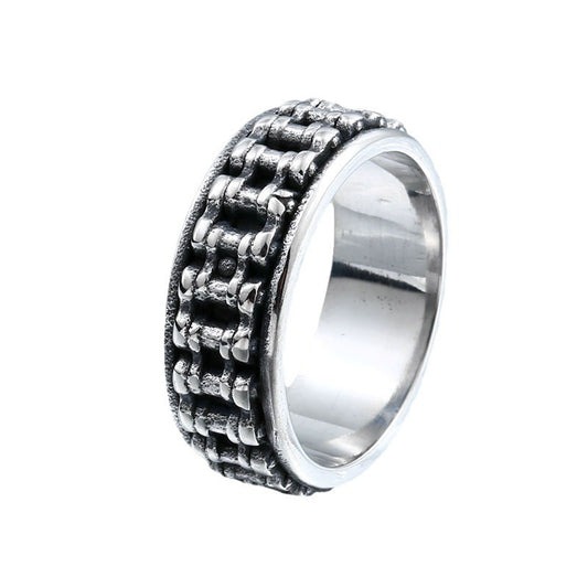Geometric Stainless Steel Ring