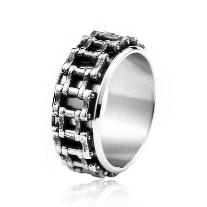 Geometric Stainless Steel Ring