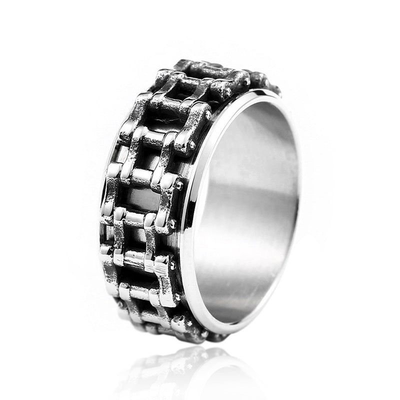 Geometric Stainless Steel Ring