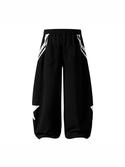 Retro Star Print Joggers