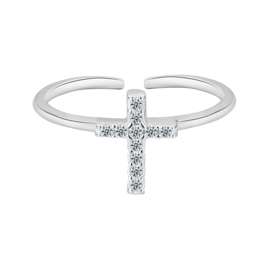 Zircon Cross Ring