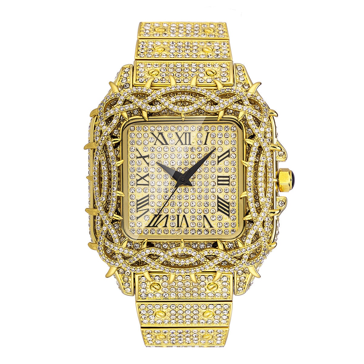 Square Zircon Diamond Quartz Watch