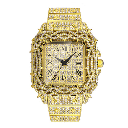 Square Zircon Diamond Quartz Watch