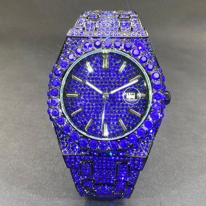Diamond Blue Quartz Watch