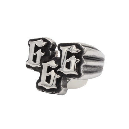 666 Titanium Steel Ring