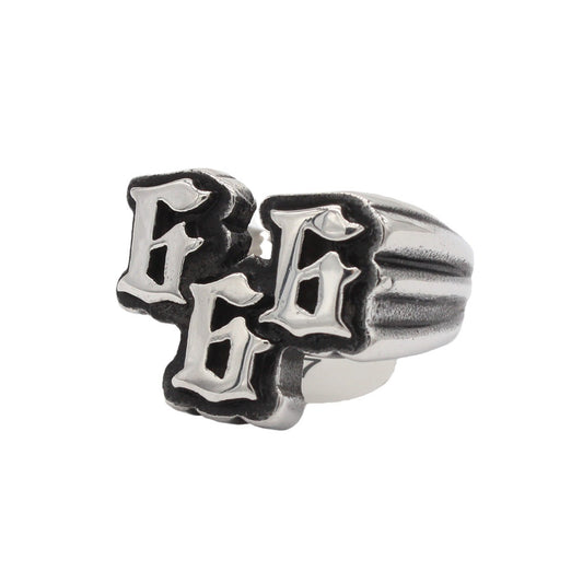 666 Titanium Steel Ring