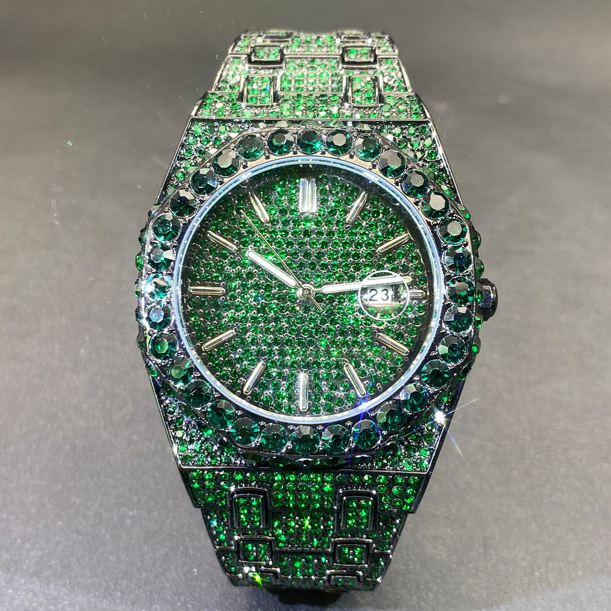 Diamond Blue Quartz Watch