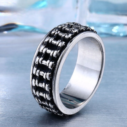Geometric Stainless Steel Ring