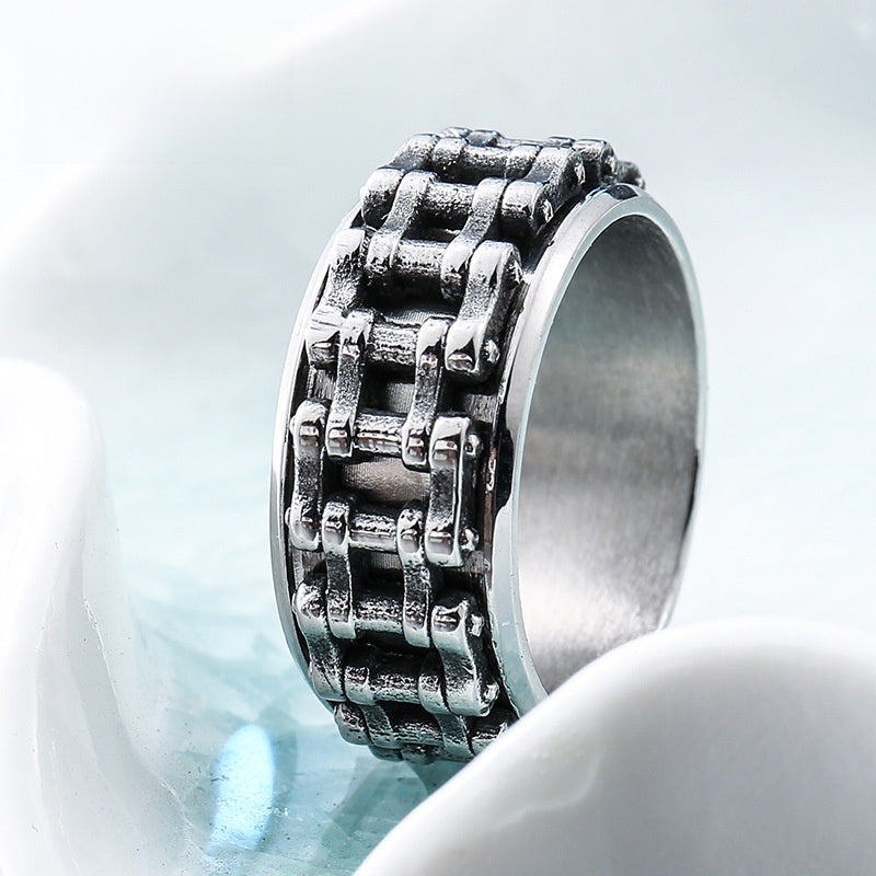 Geometric Stainless Steel Ring