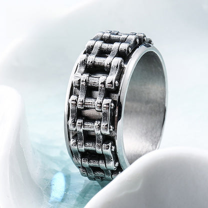 Geometric Stainless Steel Ring