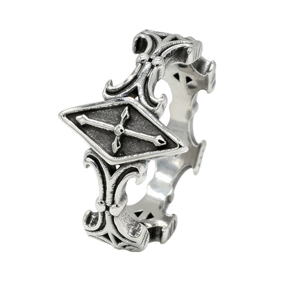 Cross Titanium Steel Ring
