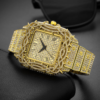 Square Zircon Diamond Quartz Watch