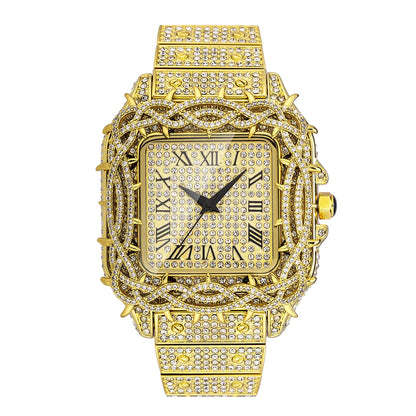 Square Zircon Diamond Quartz Watch