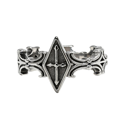 Cross Titanium Steel Ring